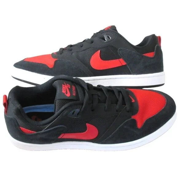 Nike Men's SB Alleyoop Skate Shoes Black University red White Sizes NIB - Picture 1 of 5